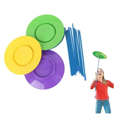 6Piece Acrobatic Turntable Boomerang Disco Volador Flying Disc Juggling Spinning Plates Outdoor Game
