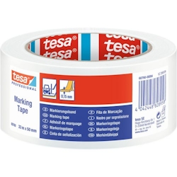 tesa Bodenmarkierungsband tesa Professional Weiß 50 mm (B) x 33 m (L) PVC (Polyvinylchlorid) 60760 Image