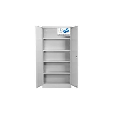 PROREGAL Stahlschrank BEE mit 8 lackierten Fachböden | HxBxT 195x92x50cm | Grau-Grau | Werkstattschrank Werkzeugschrank Aktenschrank Universalschrank Image