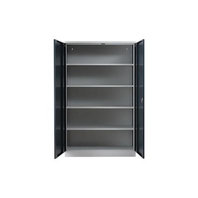 PROREGAL Stahlschrank BEE mit 10 lackierten Fachböden | HxBxT 195x92x60cm | Grau-Blau | Werkstattschrank Werkzeugschrank Aktenschrank Universalschrank Image