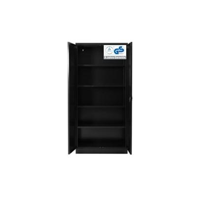 PROREGAL Stahlschrank BEE mit 7 lackierten Fachböden | HxBxT 195x92x42cm | Schwarz-Schwarz | Werkstattschrank Werkzeugschrank Aktenschrank Image
