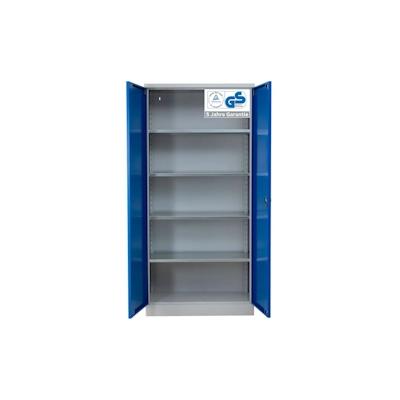 PROREGAL Stahlschrank BEE mit 5 lackierten Fachböden | HxBxT 195x92x50cm | Grau-Blau | Werkstattschrank Werkzeugschrank Aktenschrank Universalschrank Image