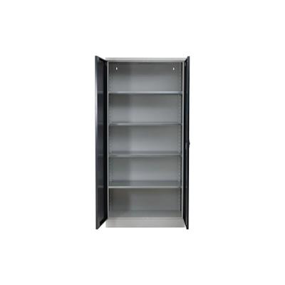 PROREGAL Stahlschrank BEE mit 6 lackierten Fachböden | HxBxT 195x92x60cm | Grau-Antrhazit | Werkstattschrank Werkzeugschrank Aktenschrank Image
