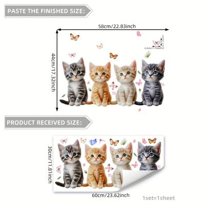 TEMU 1pc, Contemporary Style Polyvinyl Chloride Static Cling Window Decal, 30x60cm, Double-sided , 5mil Thickness, Single Use, Decorative & For Display Windows Image