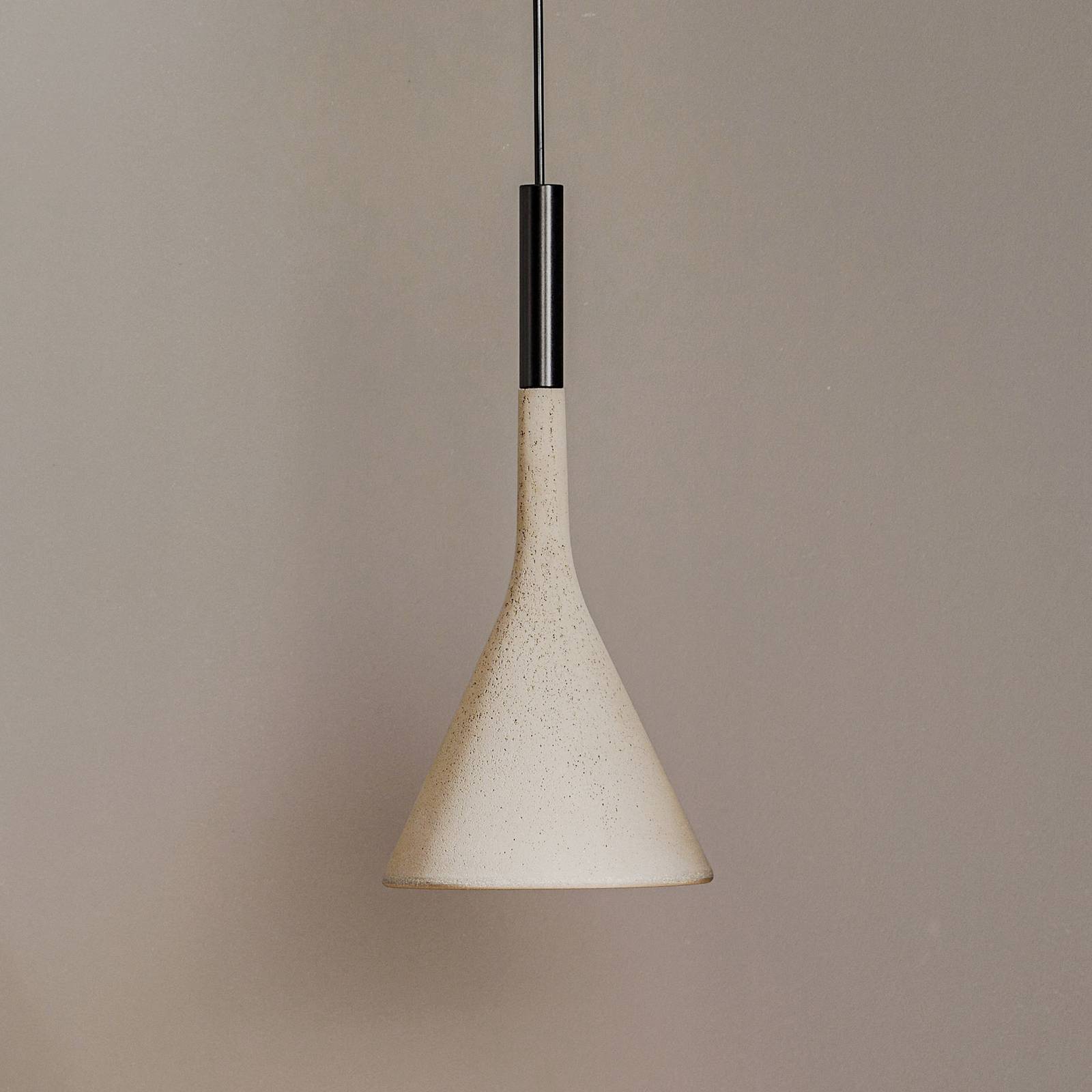 Foscarini Hängelampe Aplomb, dimmbar, alu / grau / zink, für Küche, Beton, Design, Pendelleuchte