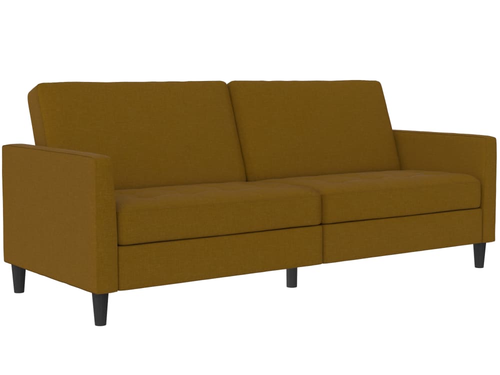 Divano letto 3 posti in effetto lino curry