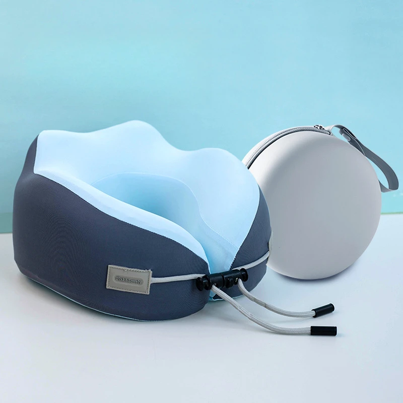 Ice Silk Camel Hump U-förmiges Kissen, Memory-Schaum, tragbare Reise-Nackenstütze für Flugzeug, Auto, Schlafen, ergonomisches Bürokissen Image