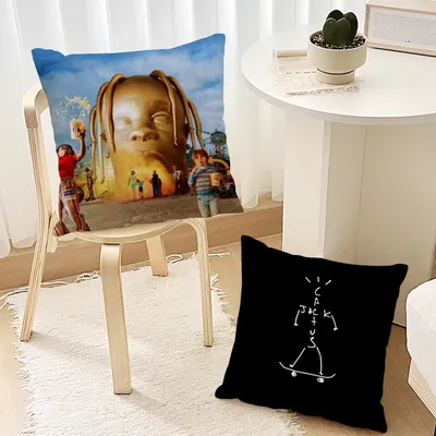 Luxus T-Travis S-Scott Kissenbezug Zimmer Zuhause Sofa Wohnzimmer Büro Café Auto Druck Dekoration Image