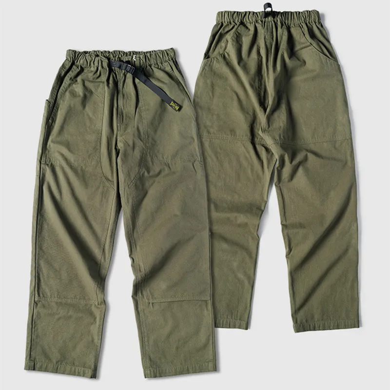 280g Oxford gesponnenes reines Baumwoll-Canvas, verschlüsselte Perlensegel-Kletterhose Dual Keens Herren Outdoor Trekking Camping Freizeithose Image