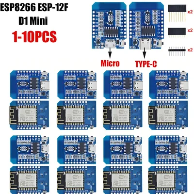 1-10PCS WeMos D1 Mini TYPE-C/Micro USB ESP8266 ESP-12F CH340G V2 Modul WiFi D1 Mini entwicklung Bord Image