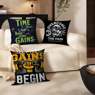 No Pain No Gain Kissen Geschenk Home Office Dekoration Kissen Schlafzimmer Sofa Auto Kissenbezug Image