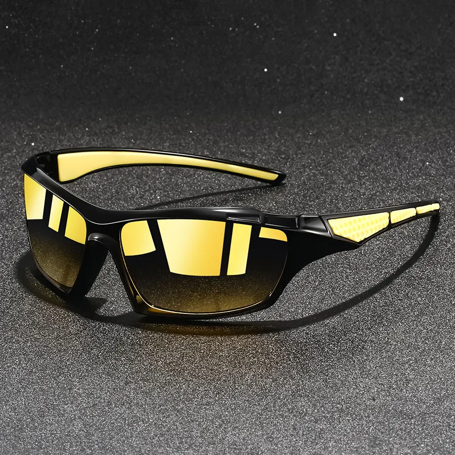 Modische Vintage-Sportbrille zum Fahren und Angeln, Unisex-Nachtsichtbrille, reduziert visuelle Ermüdung, Antireflexbeschichtete Gläser Image