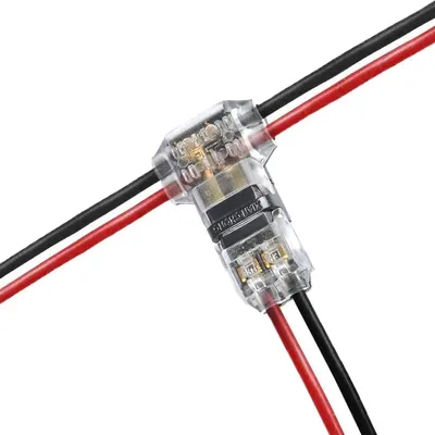 10PCS Wire Connectors Low Voltage Wire Connectors Solid Connection,T Tap Wire Connectors, T Type 2 Pins Wire Splice Connectors