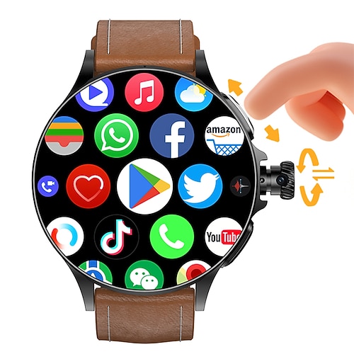 iMosi 4G SIM Smart Watch WiFi GPS Herzfrequenzmonitor Bluetooth Android iOS 1880mAh Batterie 1,95