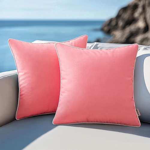 Einfache Farb-Kissenbezüge für den Außenbereich wasserdichte Technologie beschichtete Kissen für Garten-Sofas modern und schlicht 1 Stück Image