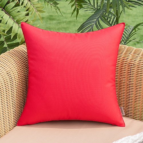 Einfarbiger Kissenbezug outdoor wasserdichte Technologie Kissenbezug beschichtetes Outdoor-Garten-Sofakissen modern einfach 1 Stk Image