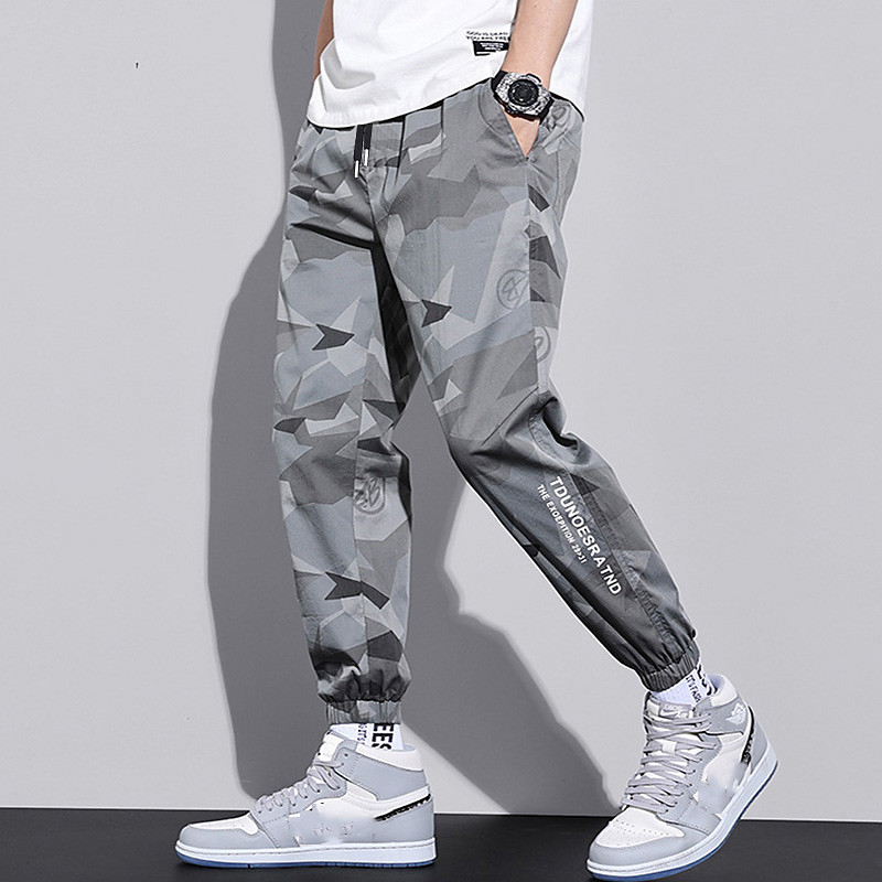 Men's Cargo Pants Cargo Trousers Joggers Trousers Elastic Waist Classic Multi Pocket Camouflage Comfort Outdoor Full Length Casual Daily Streetwear Stylish ArmyGreen Gray Micro-elastic