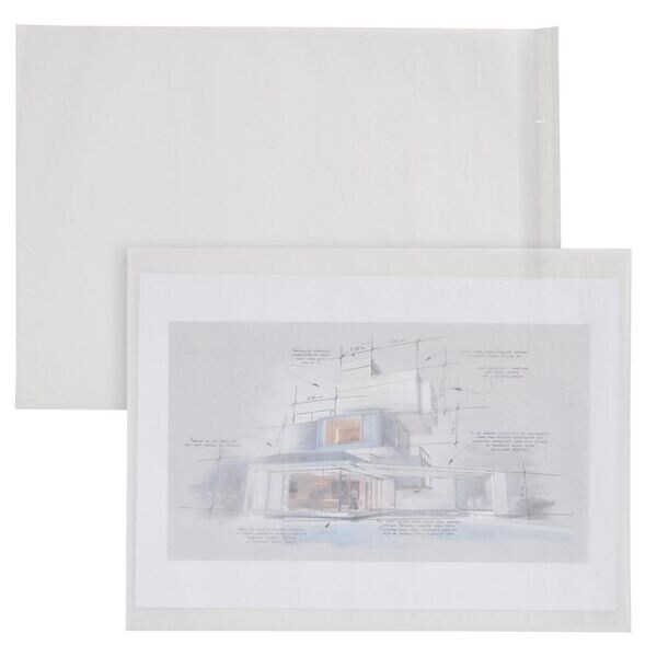 WIHEDÜ 1000 Versandtaschen 350 x 268 mm 40 g/m² ohne Fenster transparent, 35x26.8 cm