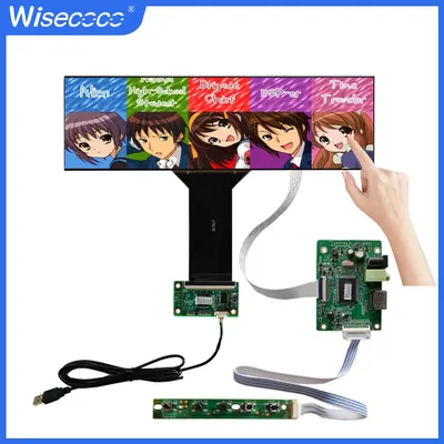 Wisecoco 12.6 Inch Stretch Bar LCD 1920x515 NV126B5M IPS Display Aida64 Secondary Screen Y60 For