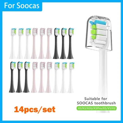 Replacement Brush Heads For SOOCAS X3/X3U/X5 DuPont Deep Cleaning Nozzles Sonic Soft Vacuum Bristle