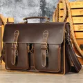 Borse Vintage borsa per Notebook in pelle da uomo Trolley da viaggio in pelle bovina borsa a tracolla da uomo borsa a tracolla da lavoro