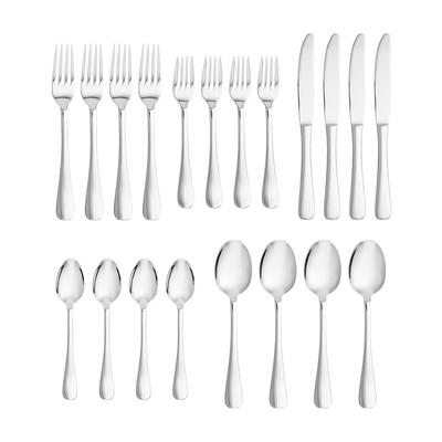 Godinger Arlo Mirrored 18/10 Stainless Steel 20Pc Flatware Set