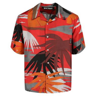 Palm Angels Hawaii Bowling Silk Bowling Shirt