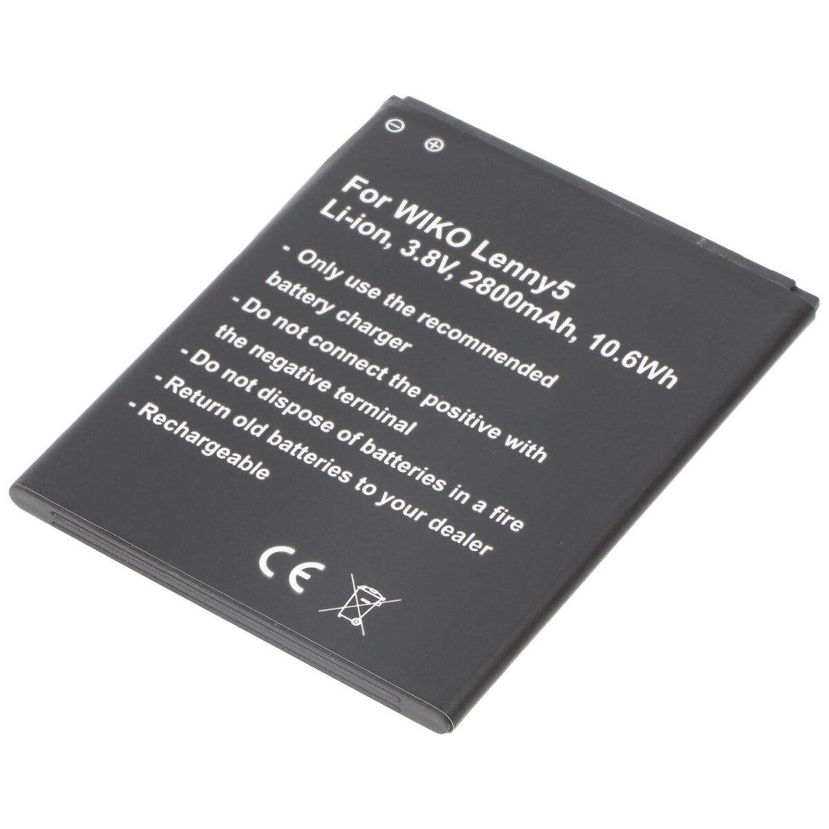 AccuCell Akku passend für WIKO Lenny 5, Li-ion, 3,8V, 2800mAh, 10,6Wh Image