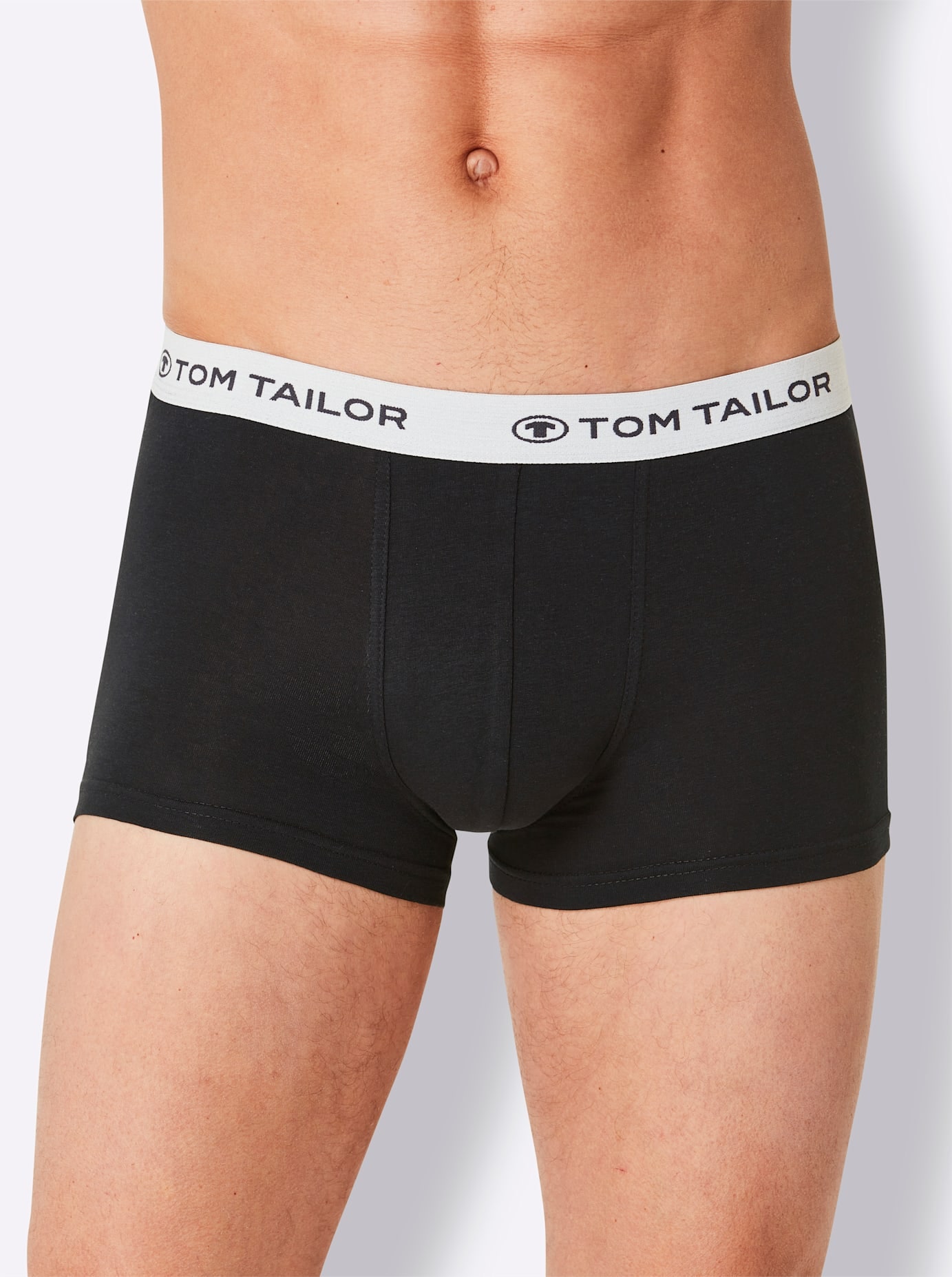 Panty TOM TAILOR, Herren, Gr. 6, 3 Stk., schwarz (schwarz, anthrazit, grau, meliert), 95% Baumwolle, 5% Elasthan, Unterhosen Panty