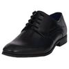 Schnürschuh BUGATTI, Herren, Gr. 47, schwarz, Leder, elegant, Schuhe, Blockabsatz, Abendschuh, Businessschuh, Festtagsschuh, Logoprägung