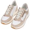 Keilsneaker ARA "GARDA", Damen, Gr. 6 (39), beige (hellbeige, weiß), Veloursleder, Glattleder, kontrastfarbene Details, sportlich, Schuhe, Plateausneaker, Keilsneaker mit Wechselfußbett in H-Weite