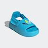 Badesandale ADIDAS ORIGINALS "ADIFOM KIDS ADILETTE", Gr. 28, sky rush, cloud weiß, solar gelb, Synthetik, Textil, sportlich, Schuhe