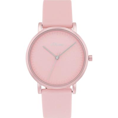 Quarzuhr S.OLIVER, rosa, Armbanduhren, Damen, Armbanduhr, Damenuhr, Silikonarmband, analog Image