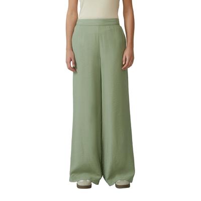 Stoffhose S.OLIVER, Damen, Gr. 36, N-Gr, shadow khaki, Obermaterial: 84% Viskose, 16% Polyamid, unifarben, casual, loose fit knöchellang, Hosen, mit Taschen Image