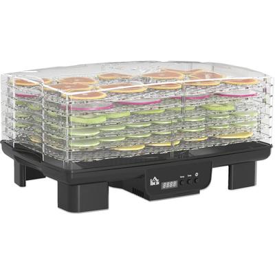 Homcom - Dörrautomat Dörrgerät mit 6 höhenverstellbar Einlegefächer, 550 w, 40-70°C, 48 Std. Timer, Image