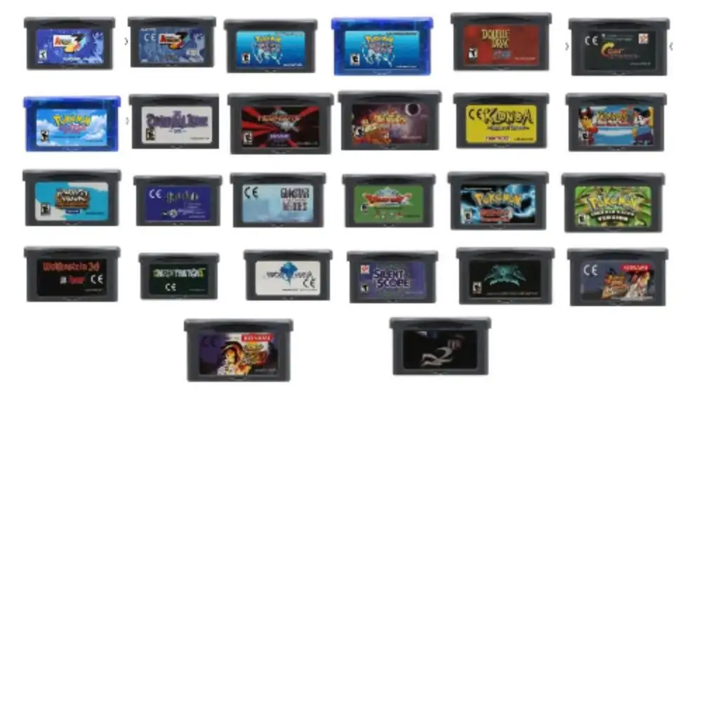 GBA Game Cartridge 32 Bit Video Game Console Card Pokemon Series Liquid Crystal FireRed Rocket Unbound Gaia Fan Made for GBA