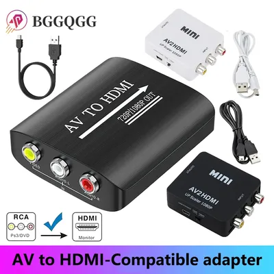 BGGQGG AV TO HDMI-compatible Converter AV TO HD-MI Converter Mini Composite CVBS To HD Video-Converter Video Converter Box