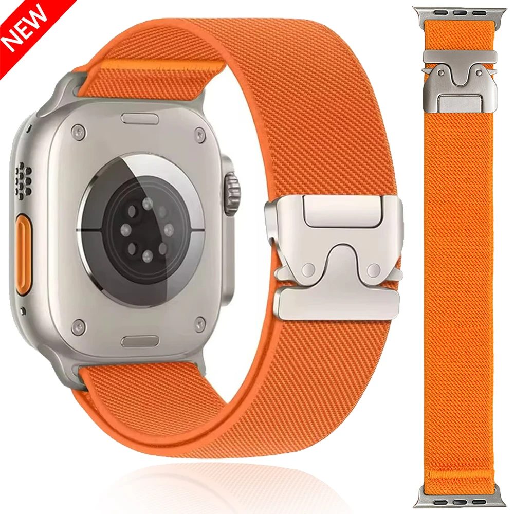 Nylonarmband für Apple Watch Band 46 mm 45 mm 44 mm 49 mm 42 mm 41 mm 40 mm Atmungsaktives Armband iWatch Serie Ultra 11 10 9 8 7 6 5 SE Image