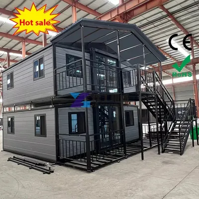 Hurricane Best Steel 40FT Expandable Container House Mobile Home To Live in With 3 Bedrooms 1 Fully Equipped Bathroom & Kitchen