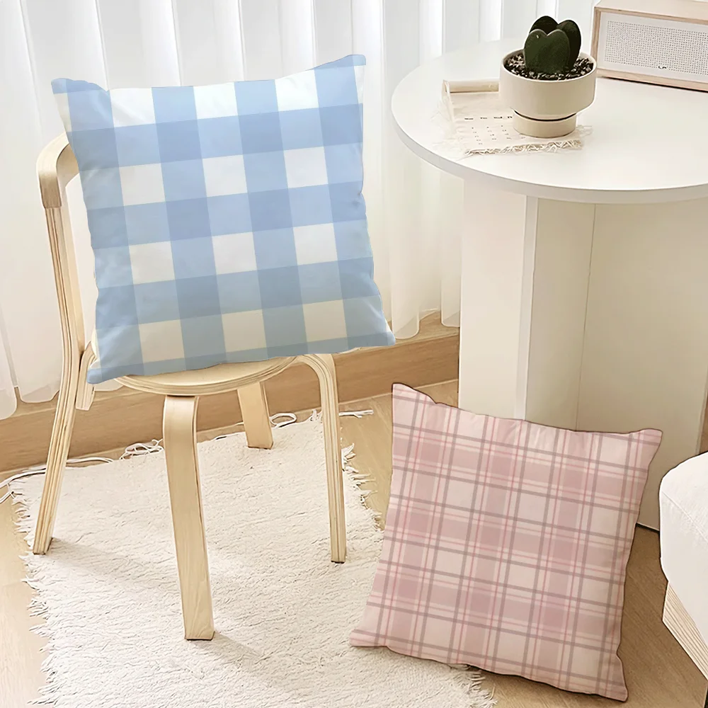 Einfache Grid Mode kissenbezug Zimmer Hause Sofa wohnzimmer Büro Kaffee Shop Auto Druck Dekoration Nordic Einfachheit Abdeckung