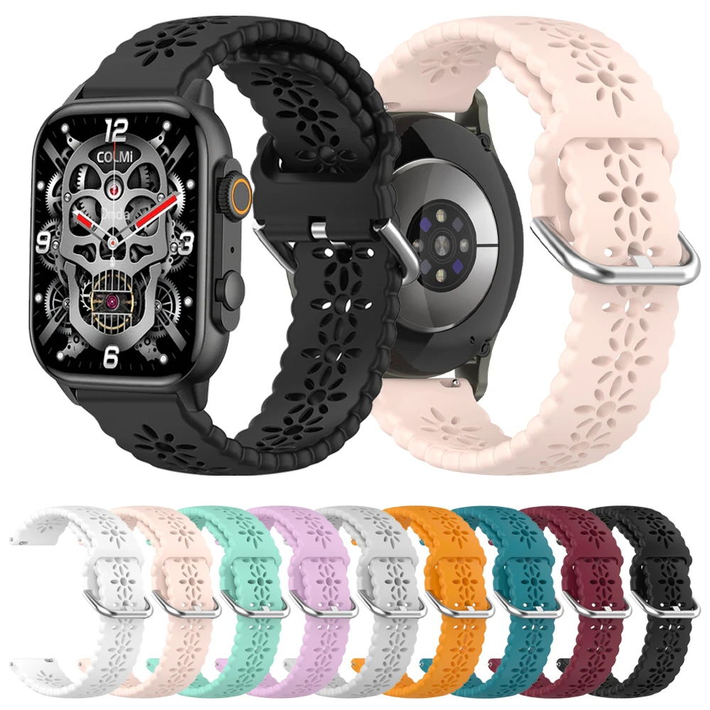 Silikon 20mm 22mm Uhr Band Für COLMI P71 Strap Für COLMI M42/C81 C60 C61/I31/P68 P73/P28 Plus Uhrenarmbänder Armband Zubehör Image