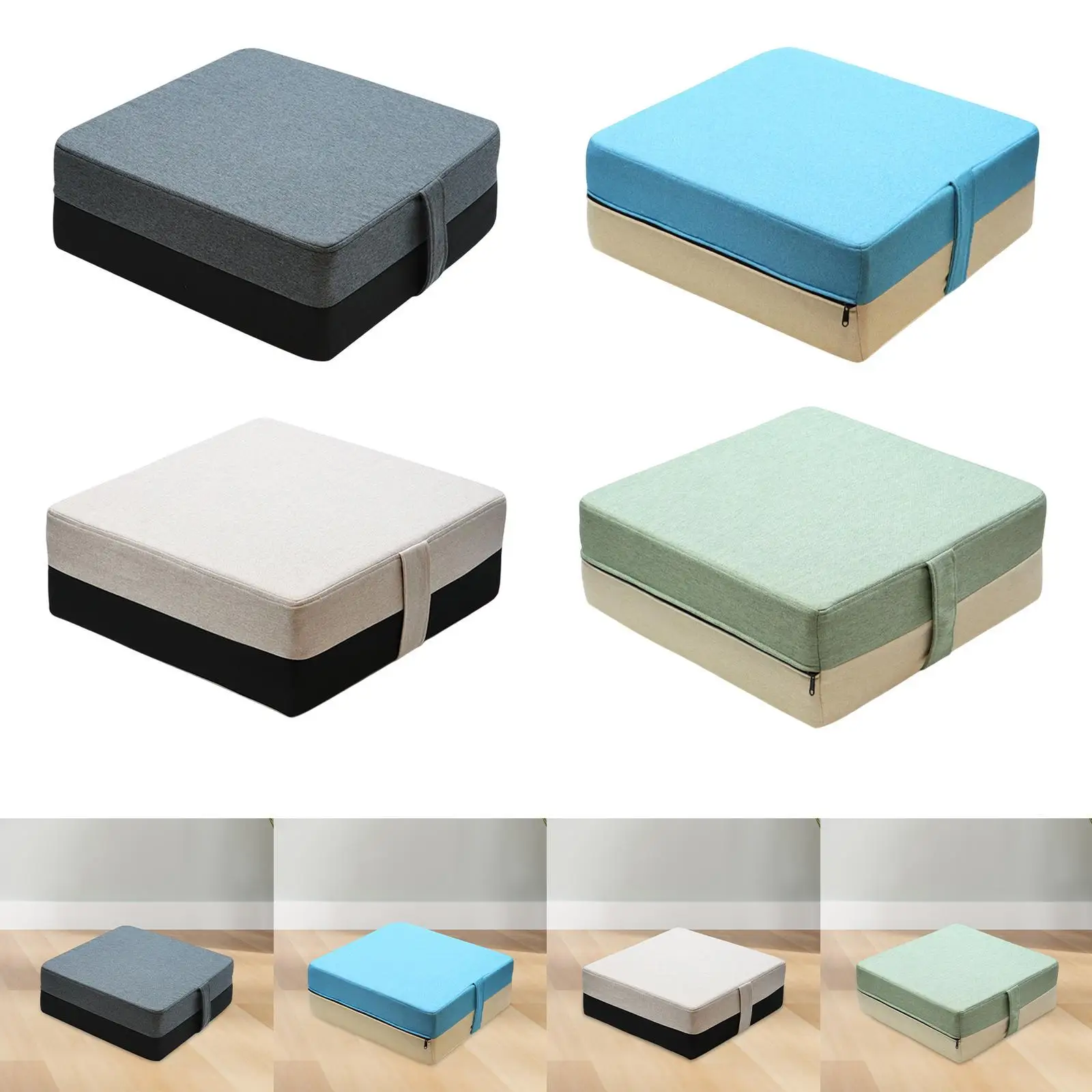 Trampolin-Matte, Fitness-Pad mit abnehmbarer Abdeckung, Dicke, weiches Trampolin-Pad, Gymnastik-Matten für Fitnessstudio, Outdoor-Sport, Schlafzimmer Image