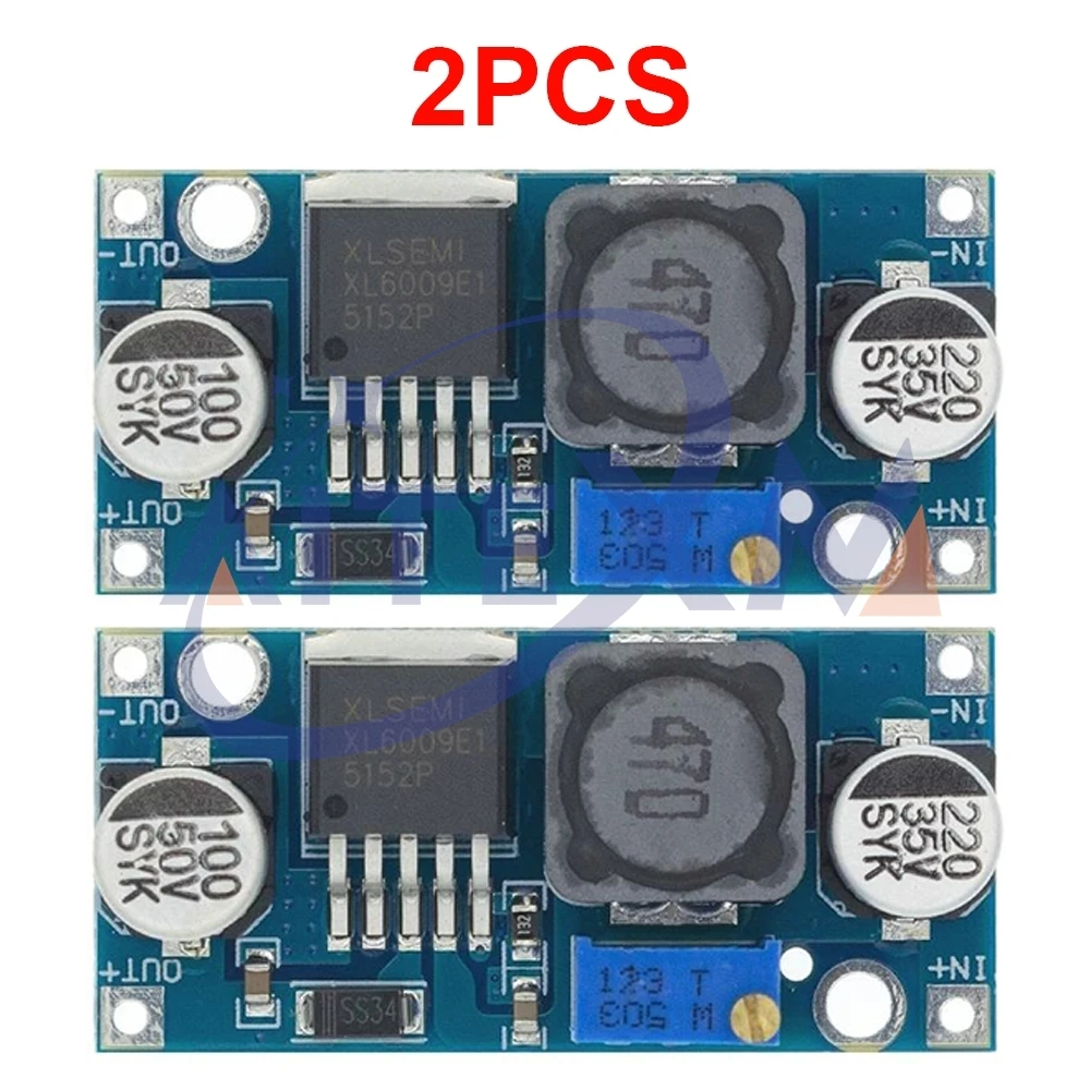 2PCS XL6009 Dc-Dc Booster Modul Netzteil Modul Ausgang Einstellbar Super Lm2577 Step-Up Modul Image