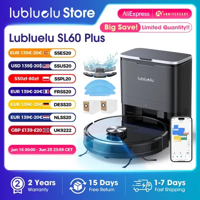 Lubluelu Roboterstaubsauger mit Saugstation und Wischfunktion, 4000 Pa Staubsaugerroboter mit Image