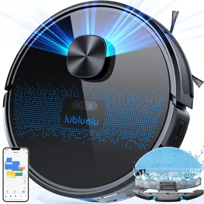 Lubluelu Roboter-Staubsauger mit Wischfunktion, 4000 Pa, Staubsauger, Roboter-Lasernavigation mit 5 Image