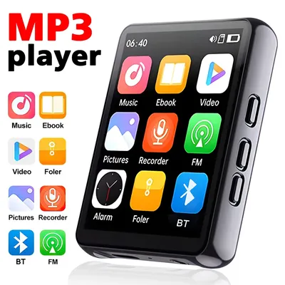 2,4 Zoll Bluetooth 5.0 MP3-Player mit integriertem Lautsprecher, Touchscreen, HiFi-Klangqualität, unterstützt Plug-in-Karte Walkman-Player Image