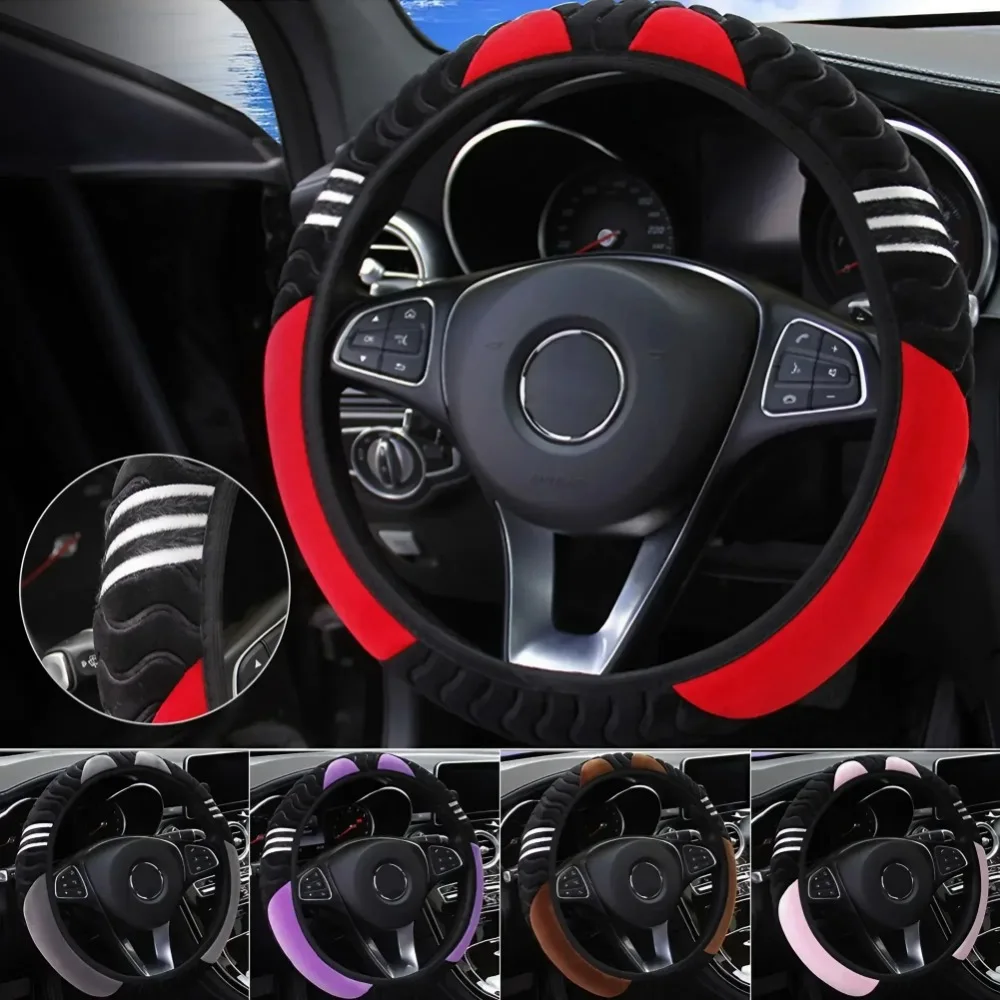 Auto Lenkrad abdeckung Plüsch kleines Monster elastisch warm rutsch feste Rad abdeckung Auto Styling Autozubehör für Frauen