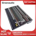 GAX-EFX16 Mixer audio professionale Console 16 canali con lettore MP3 + alimentazione Phantom 48V USB BT Reverb per palco