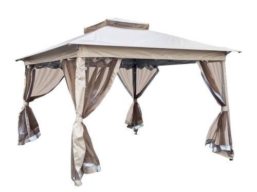 Pavillon Gartenpavillion Pergola Metall Outdoor Kleopatra 335x335x270cm faltbar Image