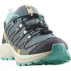 Wanderschuh SALOMON "XA PRO V8 WP J", Gr. 31, trooper, turbulence, aruba blau, Synthetik, Textil, sportlich, Schuhe, wasserdicht
